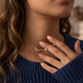 Collar con doble nombre y corazón macizo