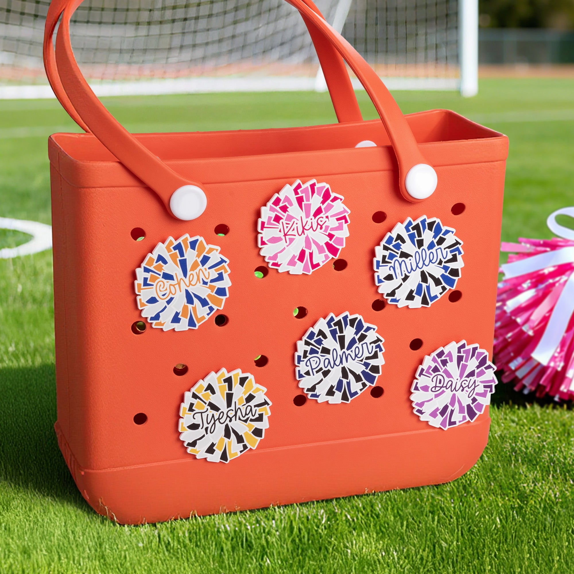 Personalizado en 3D impreso Cheer Pom Pom Bolsa Charm Accesorios para Bogg Navidad Cumpleaños Regalo para Ella Cheerleaders