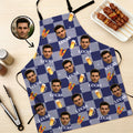 Delantal de Barbacoa Personalizado con Cara Divertida, Nombre y Bolsillo Regalo de Cumpleaños para Amante de la Cocina y Aficionado a la Barbacoa