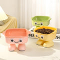 Robot de Ojos Grandes Personalizado Tazón para Mascotas de Patas Altas con Nombre Alimentación Diaria para Mascotas Regalo de Cumpleaños Esencial para el Dueño Amante de Mascotas