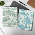 Funda protectora personalizada con diseño Toile De Jouy para iPad con inicial Uso diario Regalo de cumpleaños de Navidad para amigos de la familia