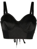 Jean Paul Gaultier Quilted Conical Corset Top — Black