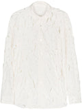 Post Archive Faction Cut-Out Detail Nylon Shirt — White