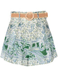 Zimmermann Ottie Tuck Shorts — Green