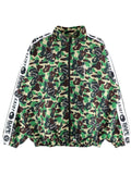 Saint Mxxxxxx Camouflage-Print with Logo-Tape Jacket — green