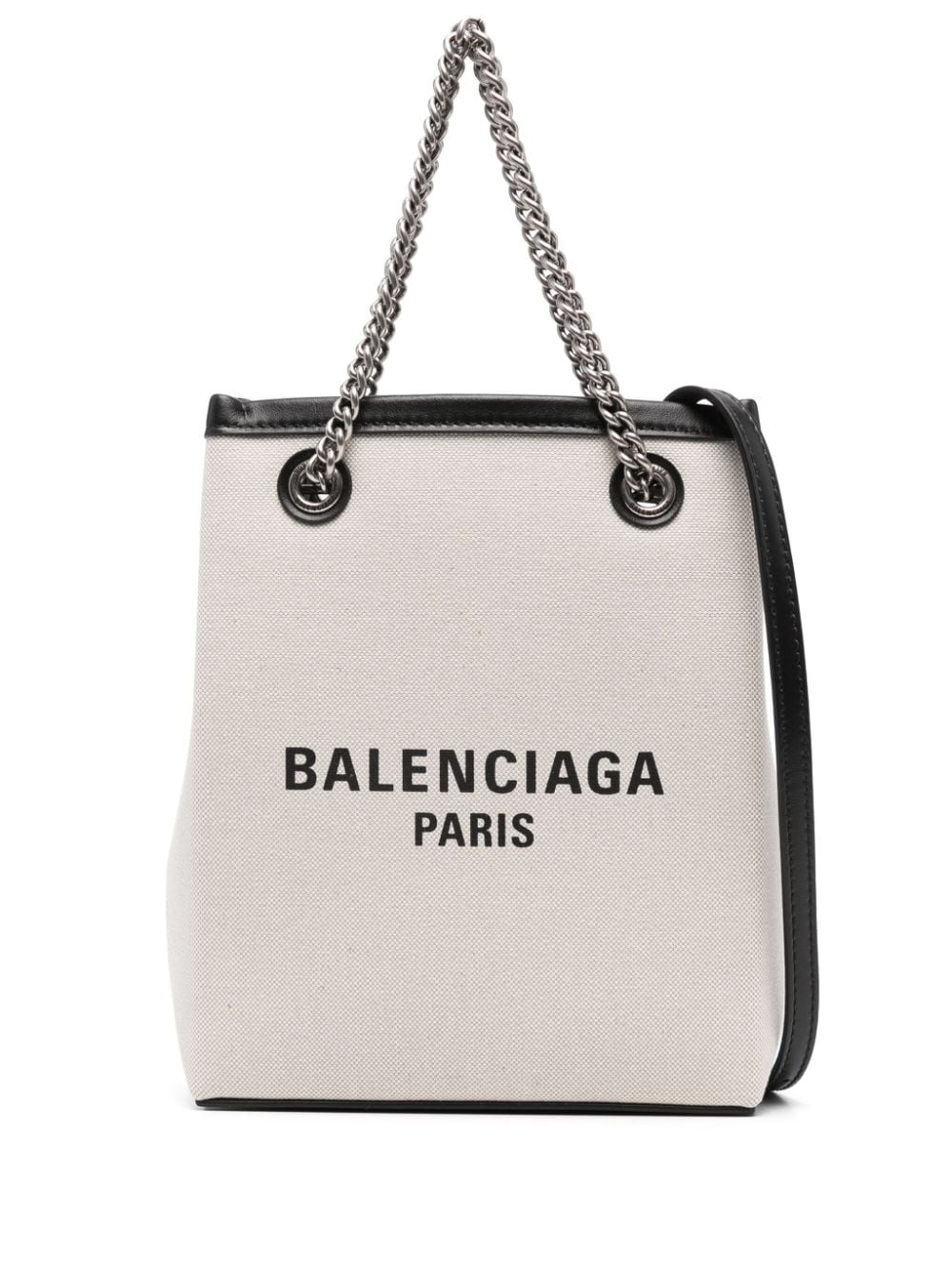 Balenciaga Canvas Logo Mini Bag — Beige