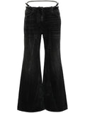Givenchy Wide-Leg Flared Denim Jeans — Black