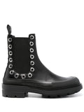 Alexander McQueen Eyelet-Embellished Chelsea Boot — Black