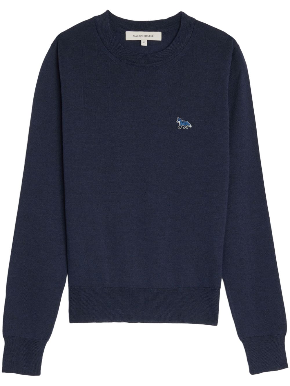Maison Kitsuné Merino Wool Sweater — Navy
