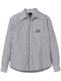 Marc Jacobs Vertical Striped Cotton Shirt — Black and White