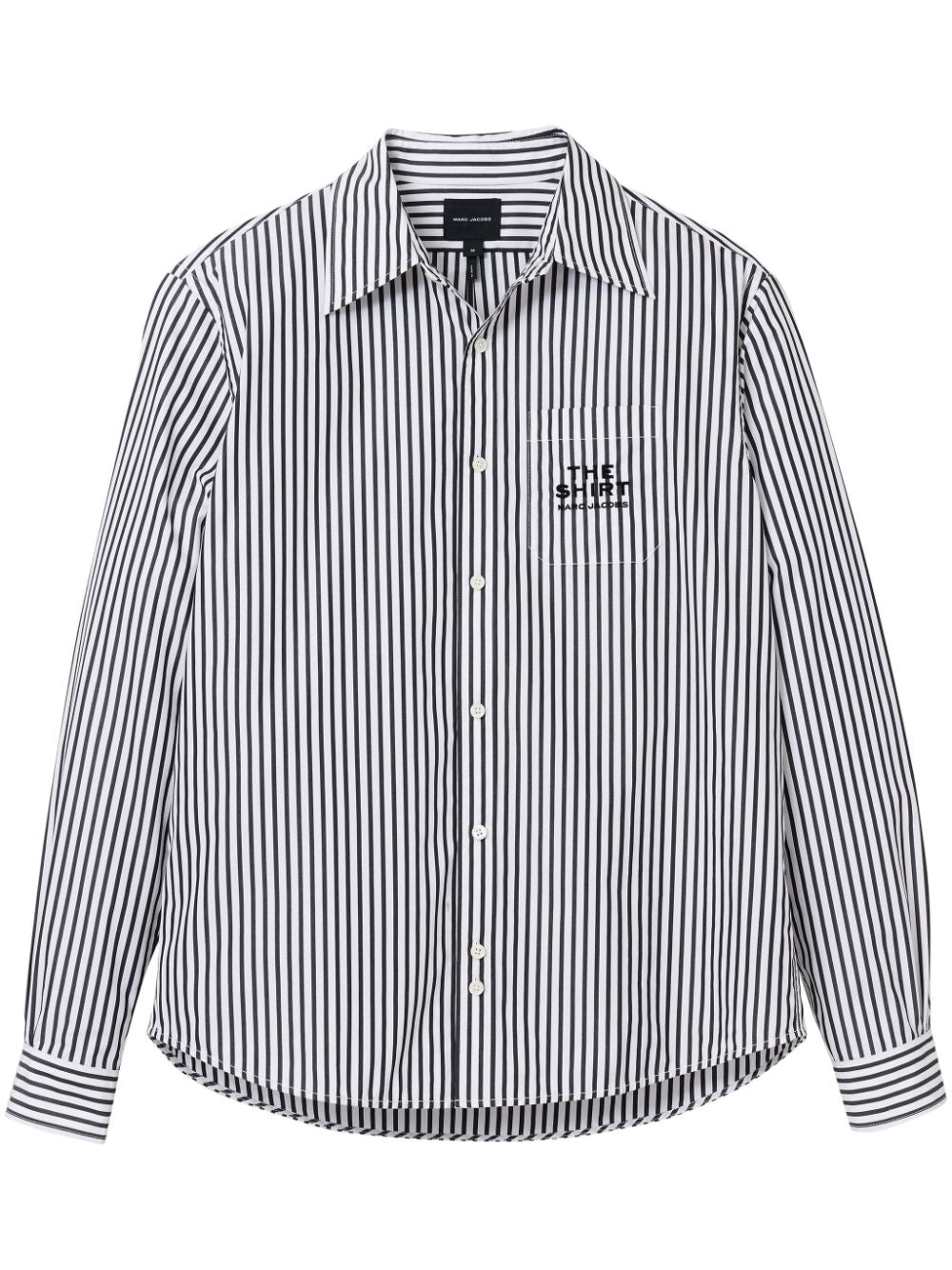 Marc Jacobs Vertical Striped Cotton Shirt — Black and White
