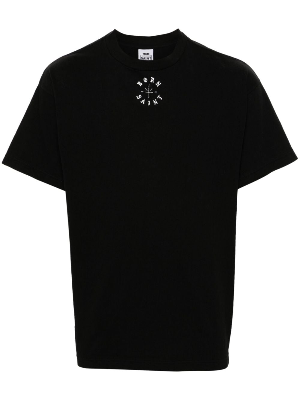 Saint Mxxxxxx Logo-Print Cotton T-shirt — black