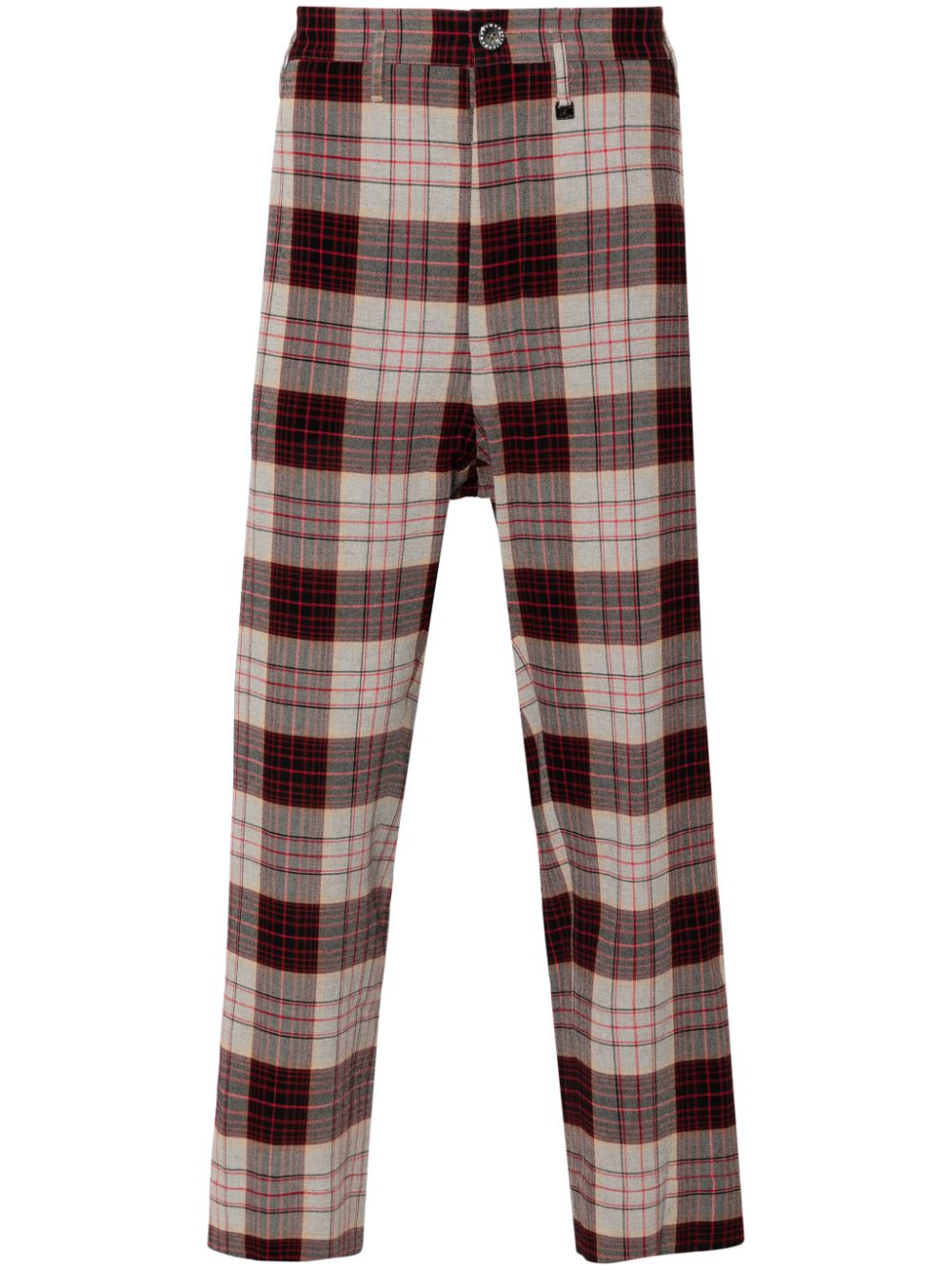 Vivienne Westwood Check Pattern Trousers — Burgundy