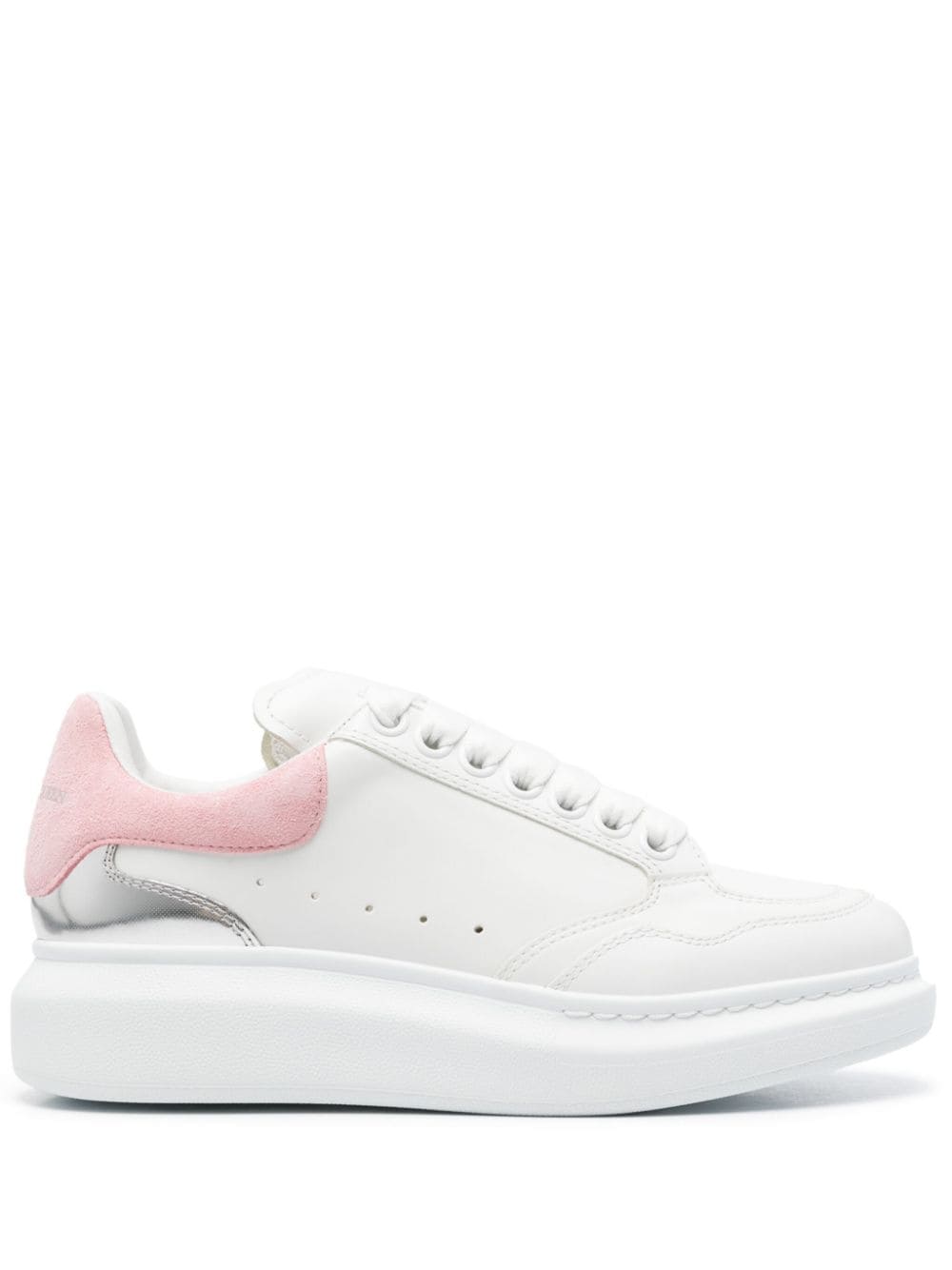 Alexander McQueen Colorblock Leather Sneaker — White