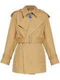 Burberry Cotton Gabardine Trench Coat — Beige