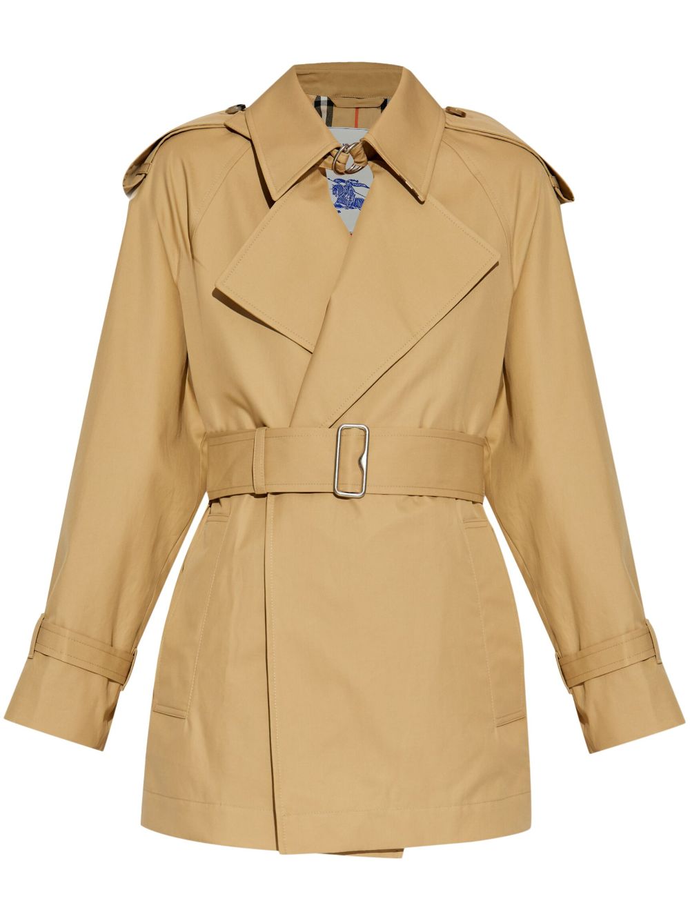Burberry Cotton Gabardine Trench Coat — Beige