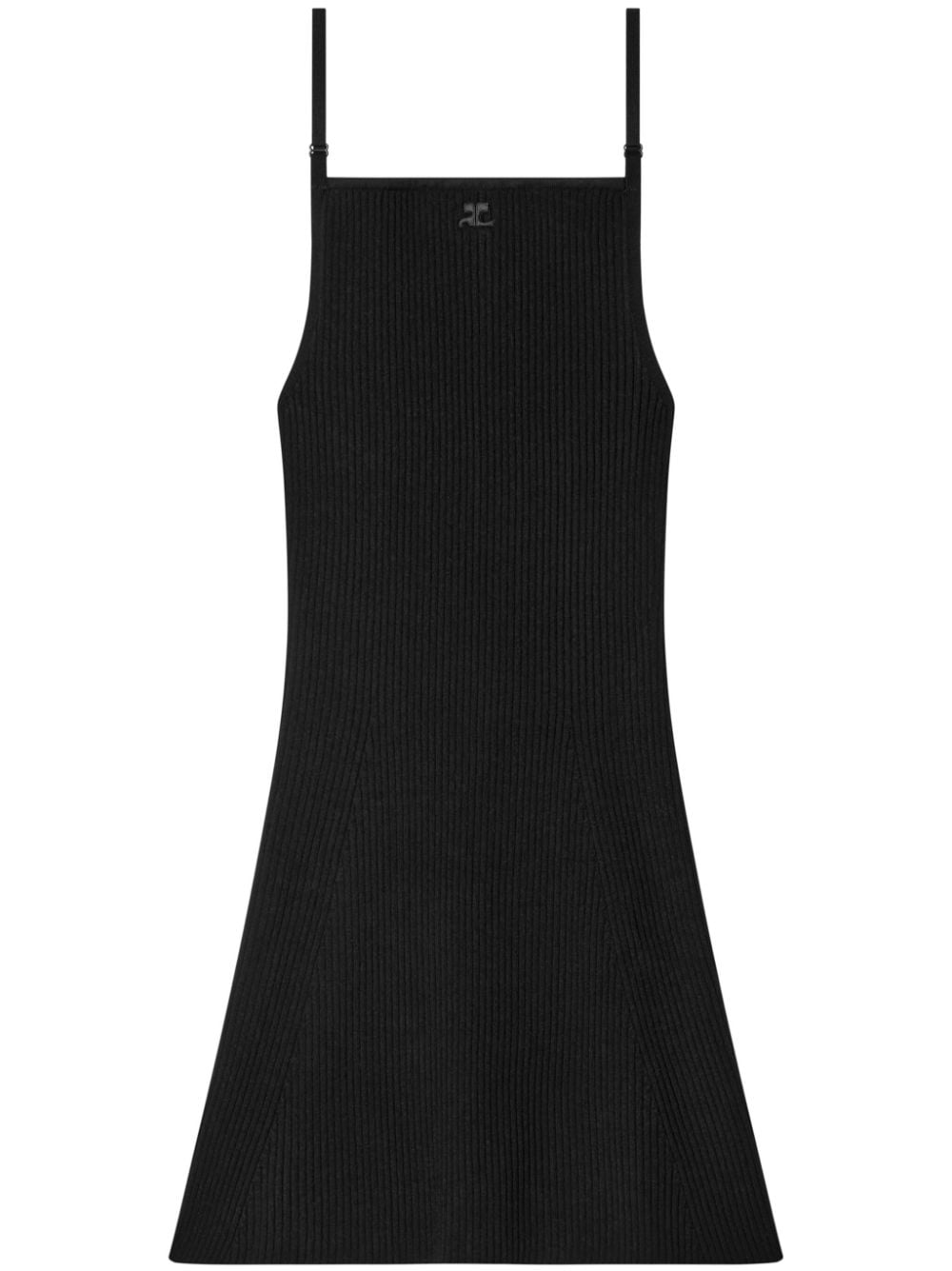 Courreges Pre Ribbed Knit Dress — Black