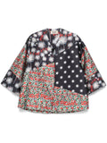 Alessandro Enriquez Patchwork Floral Print Tunic — Black