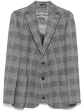 Circolo 1901 Prince of Wales Cotton Blazer — Gray
