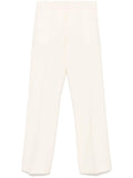 Alberto Biani Virgin Wool Blend Trousers — Cream