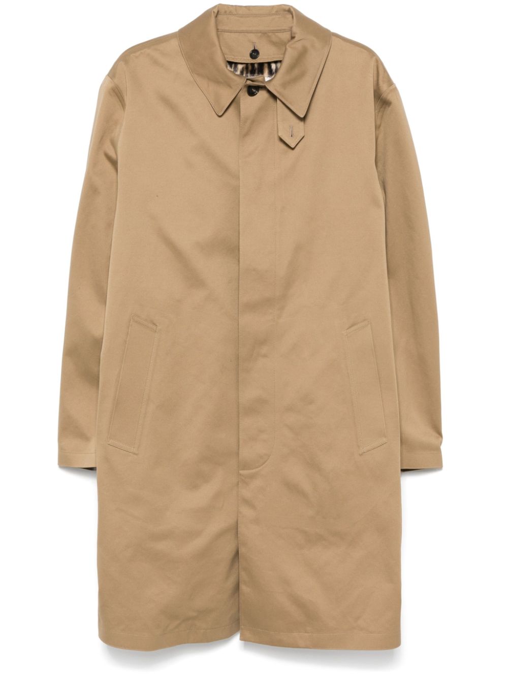 Saint Laurent Cotton Gabardine Trench Coat — Beige