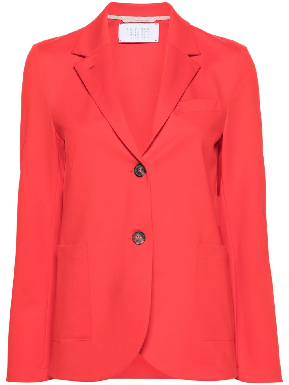 Harris Wharf London Stretch-Jersey Blazer — Red