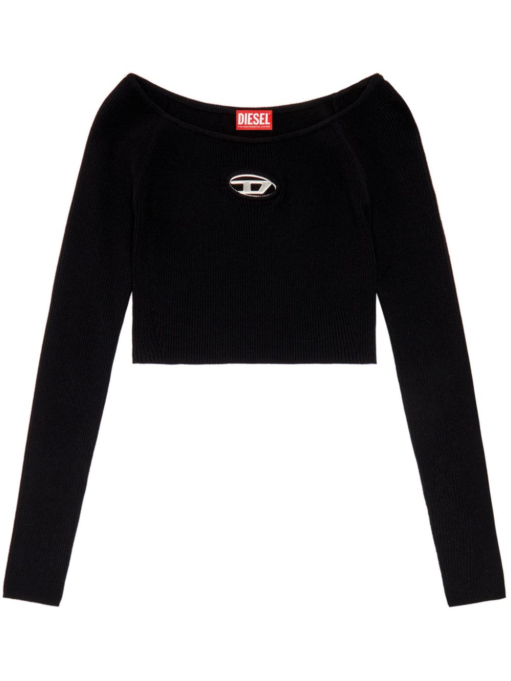 Diesel Ribbed Knit Sweater — Black