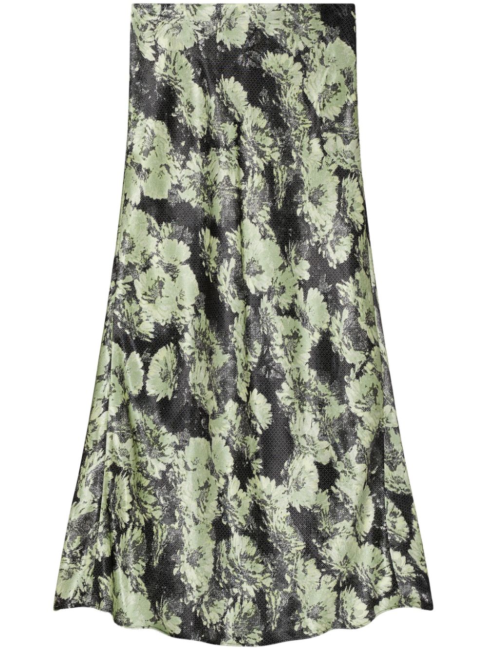 Tory Burch Floral Printed Skirt — green