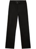 Diesel Wool-Blend High-Waisted Trousers — Black
