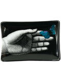Fornasetti Hand-Painted Porcelain Decorative Tray — Black