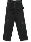 Golden Goose Distressed Denim Jeans — Black
