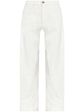 Jil Sander Straight-Leg Cotton Trousers — White