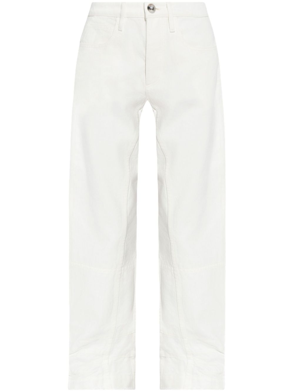 Jil Sander Straight-Leg Cotton Trousers — White
