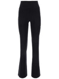 Balenciaga Flared Elasticated Waistband Trousers — Black