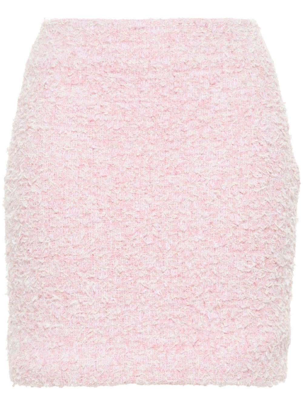 Balenciaga Tweed Bouclé Skirt — Pink