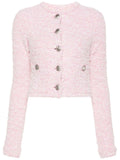 Balenciaga Bouclé Tweed Cropped Jacket — Blush Pink