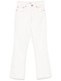 Tory Burch Flared Denim Jeans — White