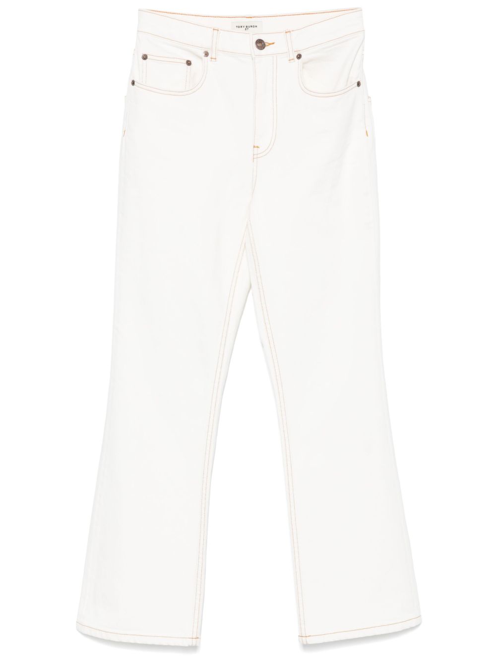 Tory Burch Flared Denim Jeans — White