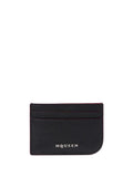 Alexander McQueen Logo-Print Leather Card Case — Black