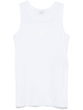 Alexander McQueen Skull-Embroidered Tank Top — White