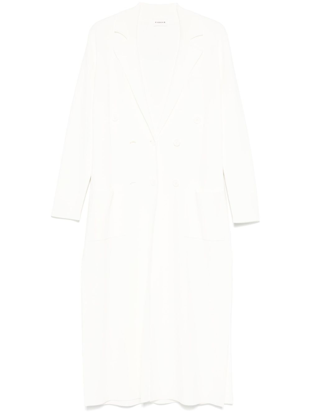 Parosh Double-Breasted Coat — White