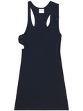 Courreges Pre Ribbed Cotton Racerback Mini Dress — Navy