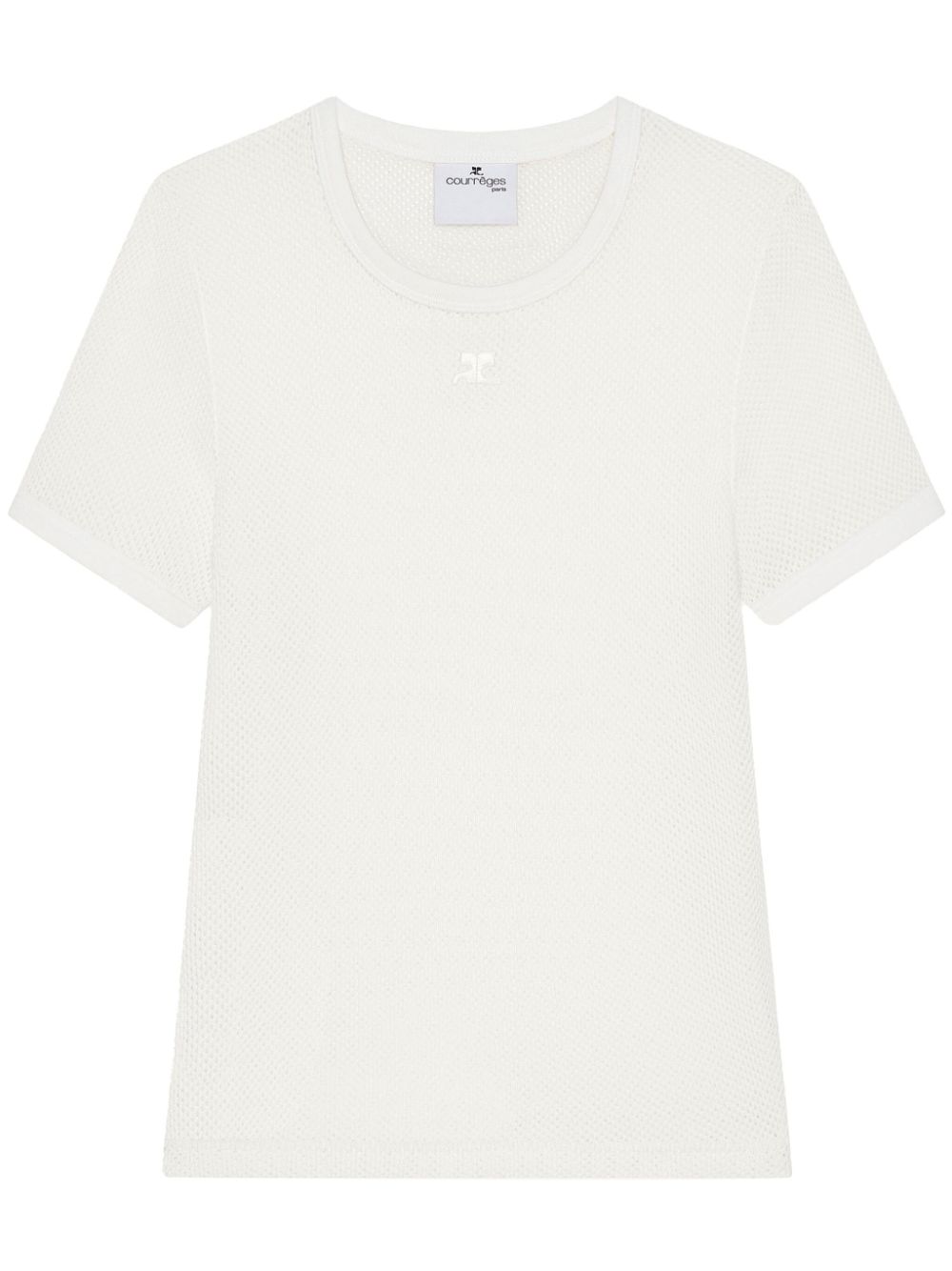 Courreges Pre Logo Mesh T-Shirt — White