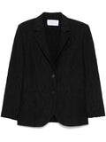 Harris Wharf London Wrinkled Cotton-Blend Blazer — Black