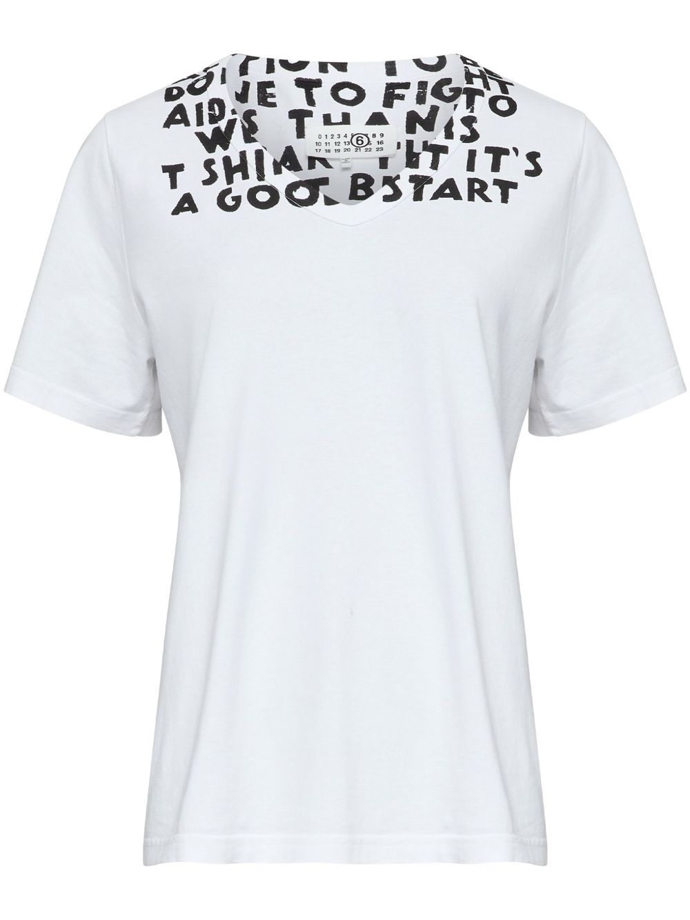 MM6 Maison Margiela Stamp-Effect Graphic Print T-Shirt — White
