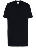 Parosh V-Neck Short Sleeve Tunic — Navy