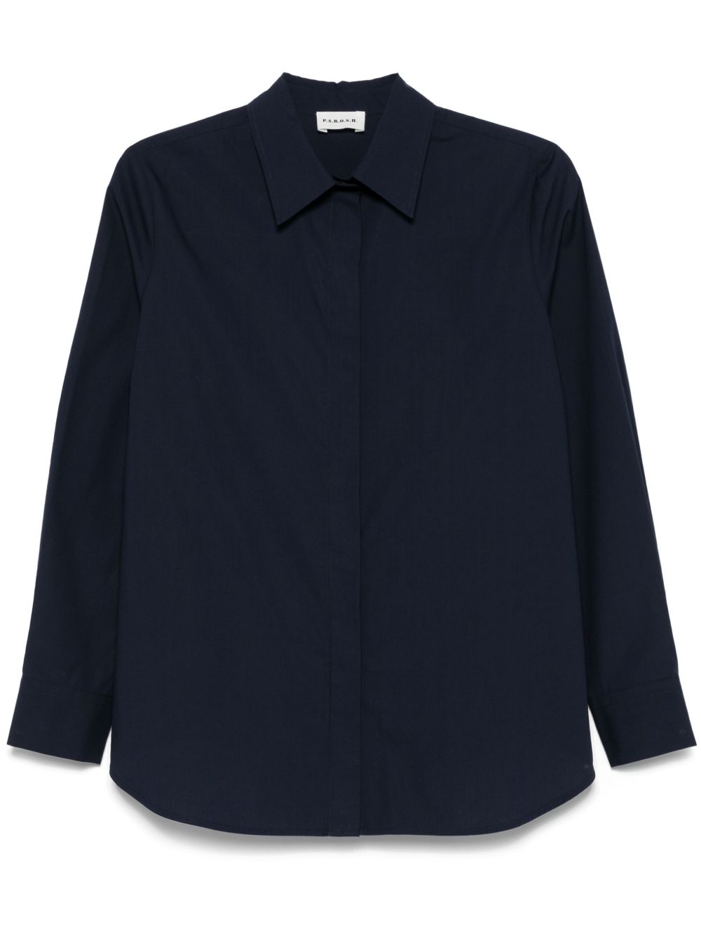 Parosh Cotton Shirt — Navy