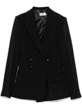 Elisabetta Franchi Double-Breasted Blazer — Black