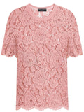 Dolce & Gabbana Corded Lace Blouse — Pink