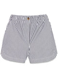 Sportmax Striped Cotton Shorts — Navy